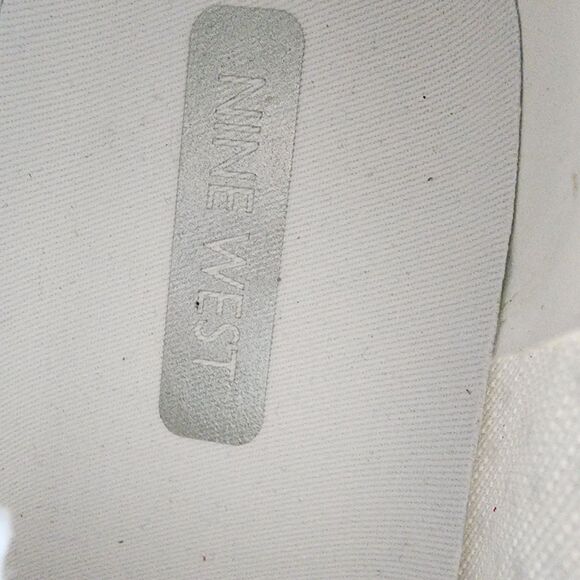 Nine West White Sneakers with Silver Accents - Picture 4 of 9